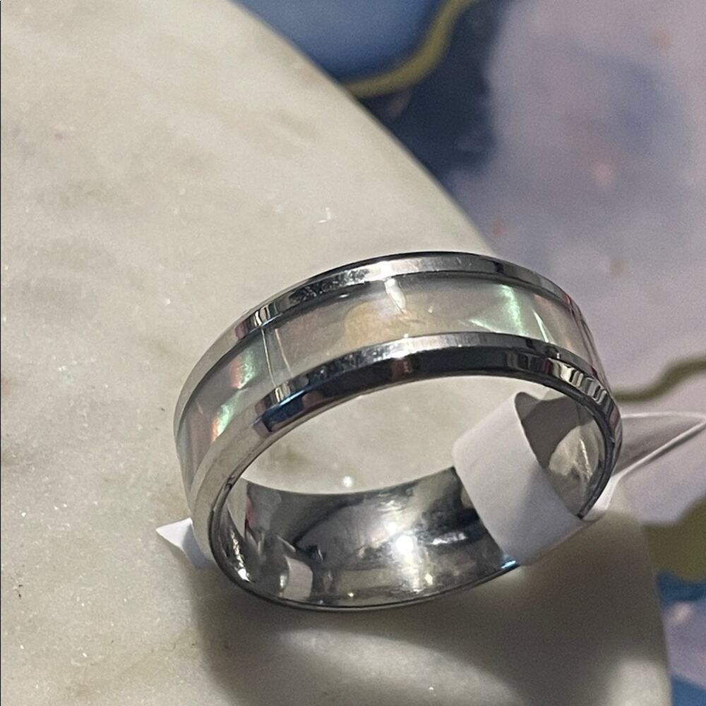 Men’s wedding band style ring stainless steel size 11